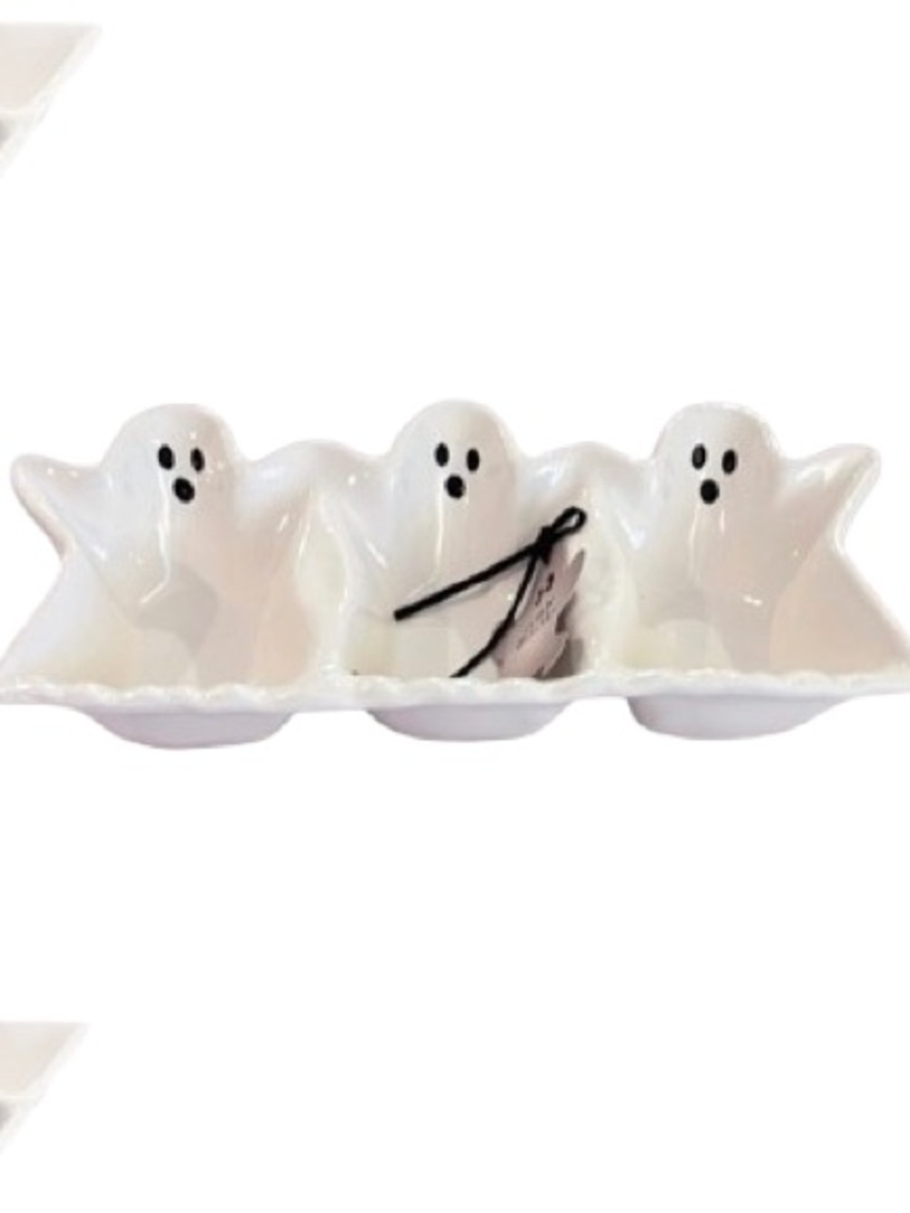 🆕- Goblin & Ghoul- White Ceramic Ghost Candy Dish